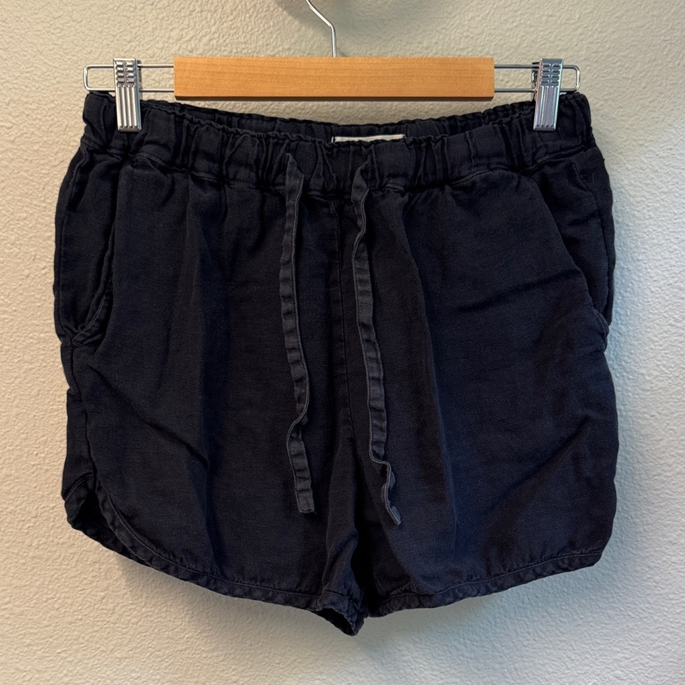 Alex Mill Navy Linen Shorts with Pockets